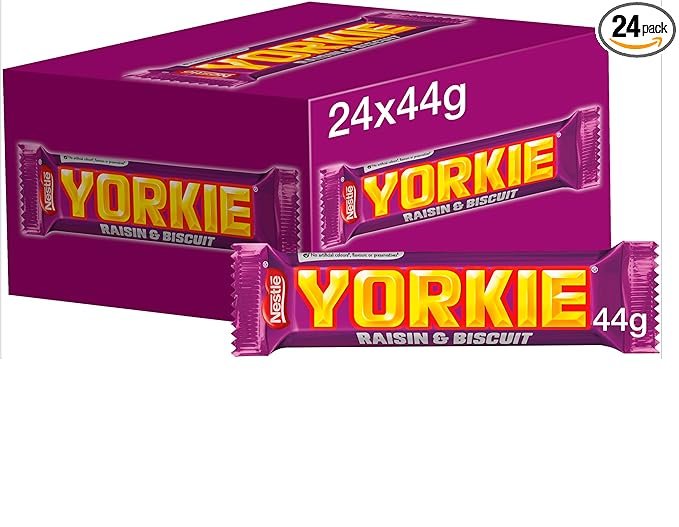 Nestlé Yorkie Raisin and Biscuit Milk Chocolate Bars, 24 x 44 g